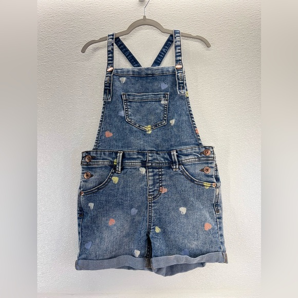 Cat & Jack Denim Overall Shorts, Size Youth SIZE M(7/8) - Picture 15 of 16